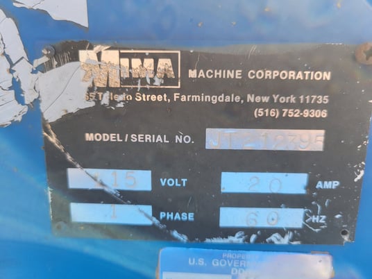 Mima #JT212395, Wrapping Machine, 60" Pallet, 4000 lb. max Weight capacity, 1 Ph., 115 V - Image 2