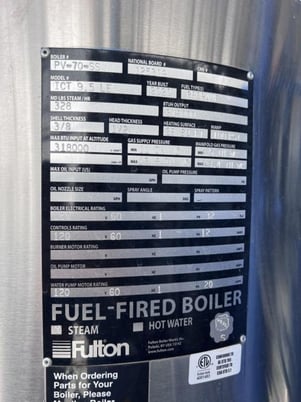9.5 HP Fulton #Tribute, vertical steam boiler complete skid package, new/unused, 2020 - Image 8
