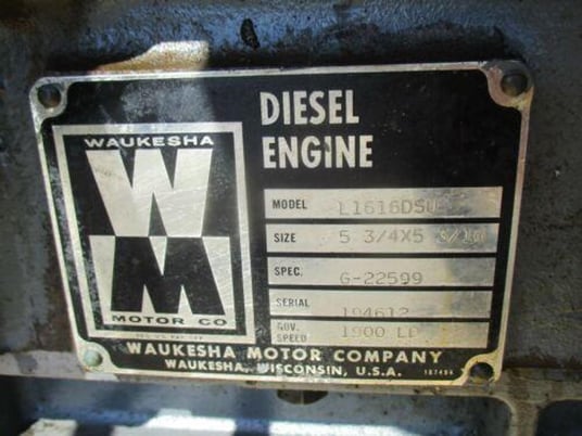 Waukesha #L1616DSU, diesel engine, 12 cylinder, good condition - Image 6