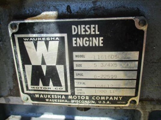Waukesha #L1616DSU, diesel engine, 12 cylinder, good condition - Image 6