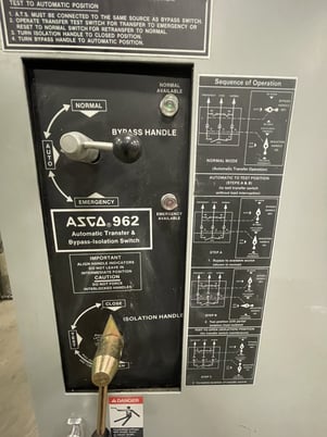 400 Amp. ASCO Automatic Transfer Switch N1 Enclosure Catalog Number E962340097XC - Image 2