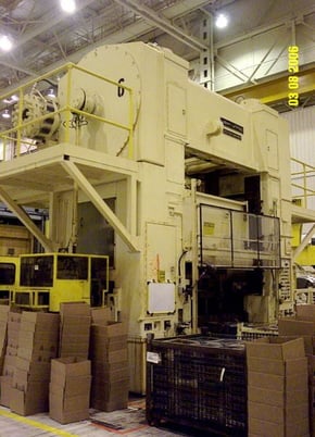 600 Ton, Warco #SC2-600-96-48, straight side double crank, 8" stroke, air clutch/brake, 30-60 SPM, 96" x 48" - Image 3