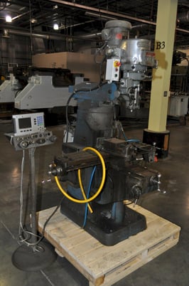 Bridgeport #Series-I, vertical mill, 9" x42"tbl., 2 HP, Bridgeport power feed, Accurite digital read out, vise - Image 1