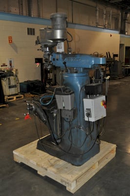 Bridgeport #Series-I, vertical mill, 9" x42"tbl., 2 HP, Bridgeport power feed, Accurite digital read out, vise - Image 3