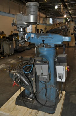 Bridgeport #Series-I, vertical mill, 9" x42"tbl., 2 HP, Bridgeport power feed, Accurite digital read out, vise - Image 4