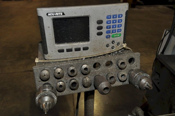 Bridgeport #Series-I, vertical mill, 9" x42"tbl., 2 HP, Bridgeport power feed, Accurite digital read out, vise - Image 7