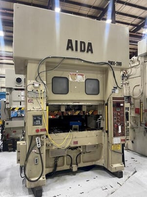 200 Ton, Aida #PMX-L2-200(1), mechanical metal stamping press, 7.8" stroke, 28.6" Shut Height, 40-80 VSPM - Image 2