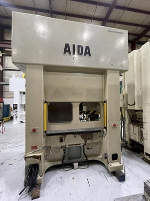 200 Ton, Aida #PMX-L2-200(1), mechanical metal stamping press, 7.8" stroke, 28.6" Shut Height, 40-80 VSPM - Image 4