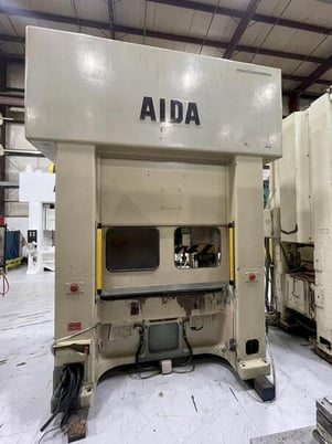 200 Ton, Aida #PMX-L2-200(1), mechanical metal stamping press, 7.8" stroke, 28.6" Shut Height, 40-80 VSPM - Image 5