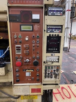 200 Ton, Aida #PMX-L2-200(1), mechanical metal stamping press, 7.8" stroke, 28.6" Shut Height, 40-80 VSPM - Image 8