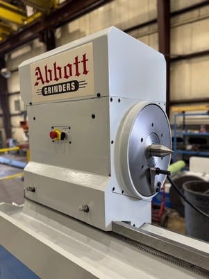 28" x 120" Abbott #A24120, roll grinder, 30" x 2"-4" x 12" grinding wheel, infeed ballscrew, 2024 - Image 4