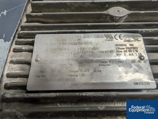 30 cu.ft. American Process #PPB030-807198, Single Shaft Paddle Blender - Image 8