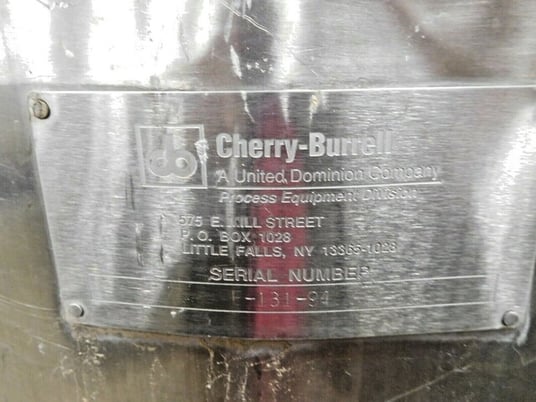 400 gallon Cherry Burrell, Stainless Steel tank with mixing blade, 50" dia. x 54" straight wall - Image 8