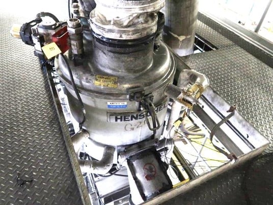 200 liter Henschel #FM200, high intensity mixer, 50/25 HP 2 speed motor, 3 tier blades, 1996 - Image 7
