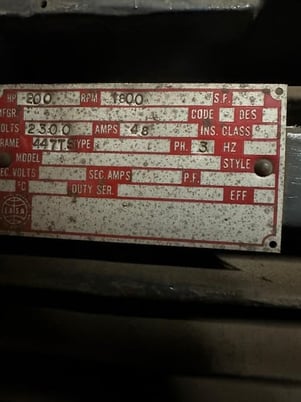 200 HP 1800 RPM GE, Fr. 447TS, 2300 Volts, Squirrel Cage, EOK - Image 1