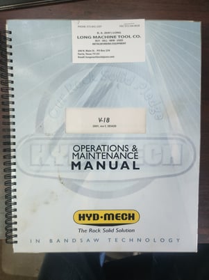 20" Hyd-Mech #V-18, tilting vertical band saw, 20" x 1-1/4" blade, 7-1/2 HP, 2001 - Image 2