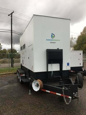 225 KW Generac #MGG350N2, natural gas generator, sound attenuated enclosure, 4 hours, 2014 - Image 1