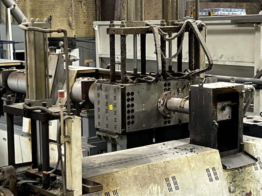 Purui #SJ200/200, dual stage 8" single screw pelletizing system, spiral feeding conveyor, 2018 - Image 8