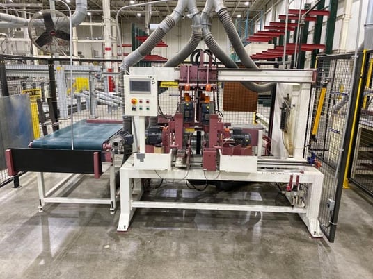 5 Spindle, J & P Machines #6V2HD2GC, Boring-Feed Through Machine, 100 PSI, 32 mm centers, PLC Control, 2 HP - Image 1