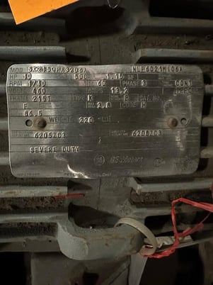 10 HP 1740 RPM General Electric, Frame 215T, 460 Volts, Squirrel Cage, electrically OK - Image 1