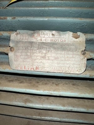 40 HP 1175 RPM Reliance Electric, Frame 364T, 230/460 Volts, Squirrel Cage, electrically OK - Image 1