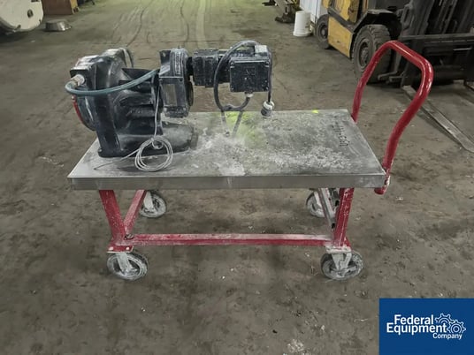 EssentricPumps, Portable Peristaltic Pump, On 2 HP Cart, 460 V. motor, 1370:1 Gearbox - Image 1