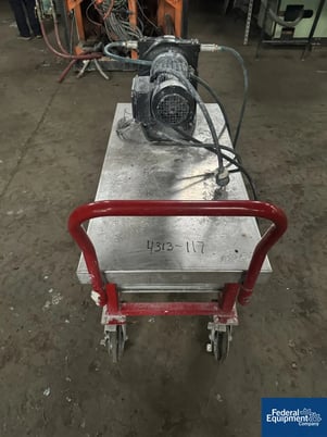 EssentricPumps, Portable Peristaltic Pump, On 2 HP Cart, 460 V. motor, 1370:1 Gearbox - Image 2
