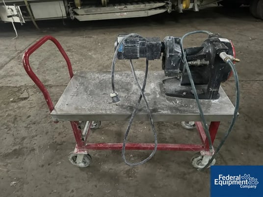 EssentricPumps, Portable Peristaltic Pump, On 2 HP Cart, 460 V. motor, 1370:1 Gearbox - Image 3