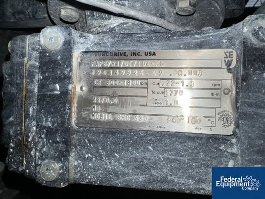 EssentricPumps, Portable Peristaltic Pump, On 2 HP Cart, 460 V. motor, 1370:1 Gearbox - Image 7