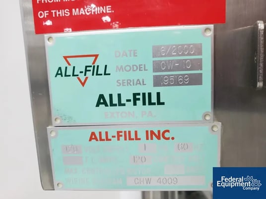 All-Fill Alpha #CW-10, Checkweigher, 120 V., 2000 - Image 3