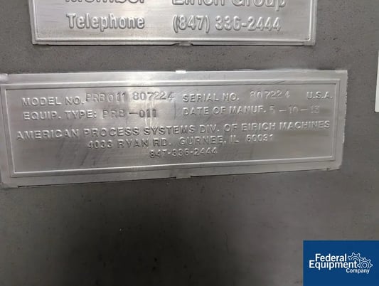 11 cu.ft. American Process #PRB-011, Paddle Ribbon Blender, 21" wide x 48" L, 7 HP, 2013 - Image 2