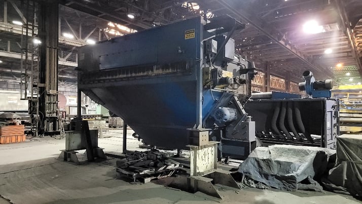 BCP Wheelabrator, 9-wheel autoblast machine with roll line, 2001 - Image 1