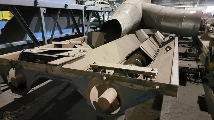 BCP Wheelabrator, 9-wheel autoblast machine with roll line, 2001 - Image 8