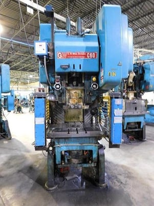 60 Ton, Bliss (EW) #C60, OBI press, air clutch & brake, 4" stroke, 14.25" SH - Image 10