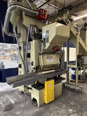 6 cu.ft. Metfin #Series-I-600" batch type shot blast w/dust collector & shaker table - Image 1