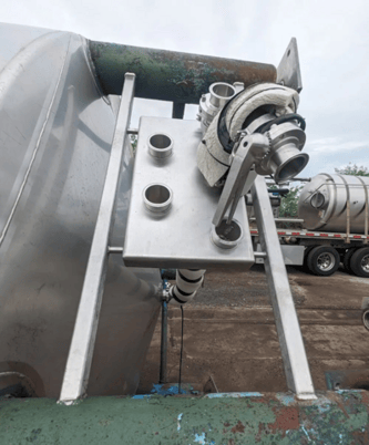 6600 gallon Santa Rosa, Stainless Steel jacketed storage tank, 96" dia. x 202" straight side, dish top, cone - Image 5