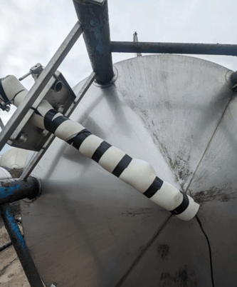 6600 gallon Santa Rosa, Stainless Steel jacketed storage tank, 96" dia. x 202" straight side, dish top, cone - Image 7