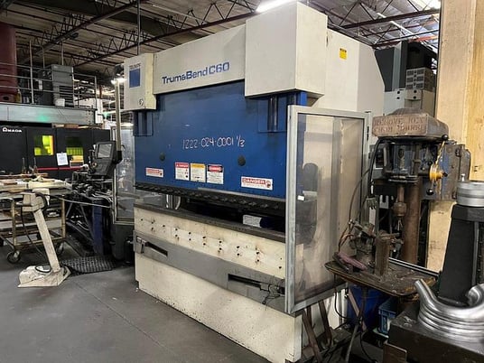66 Ton, Trumpf #C60, CNC press brake, Delem 6-Axis CNC Control, 6.9' OA, 68" between housing, dual palm - Image 4