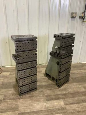 12" x 36" Stackable T-slotted angle plates, 1 set - Image 1