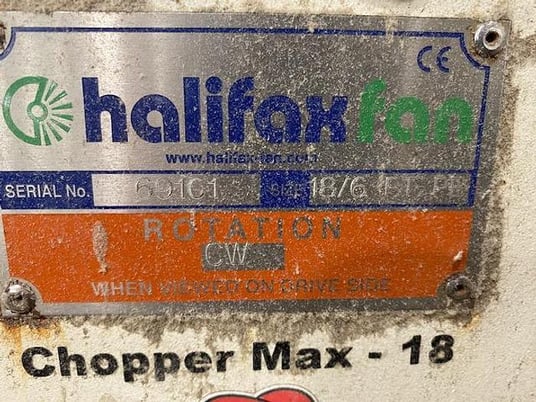 Halifax size 18/6PT/PB, chopper blower fan, Weg 15 HP motor, 2017 - Image 4