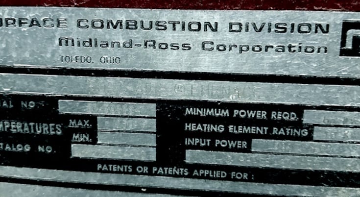 36" width x 30" H x 54" D Surface Combustion Electric Temper Oven, 1250&deg;F - Image 7