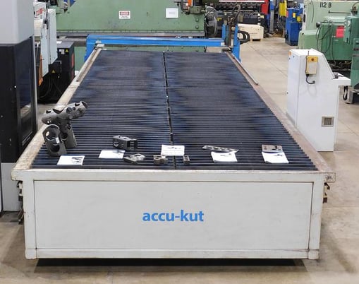 AKS #Accu-Kut down draft plasma table, 8' x 24' cut capacity, Hypertherm EDGE Pro Control, HPR260HD Hy - Image 1