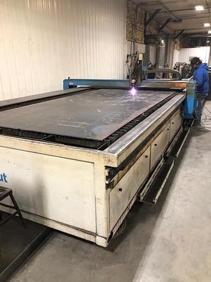 AKS #Accu-Kut down draft plasma table, 8' x 24' cut capacity, Hypertherm EDGE Pro Control, HPR260HD Hy - Image 2