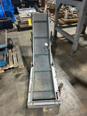 14" wide x 6.5' long, Crizaf, conveyor, 3/4"flites, 48" drop height - Image 1