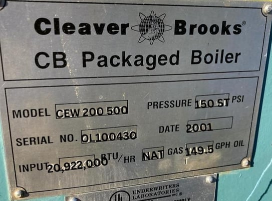 500 HP Cleaver-Brooks #CEW200-500, 150 PSI Steam Boiler - Image 2