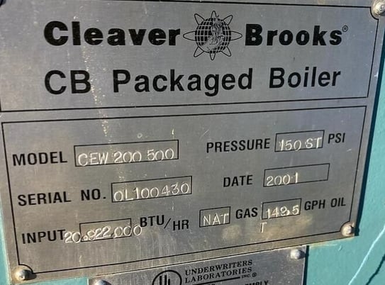 500 HP Cleaver-Brooks #CEW200-500, 150 PSI Steam Boiler - Image 3