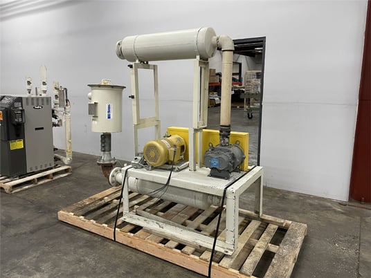 Young Industries, vacuum conveyor, 15 HP Baldor motor, 3" flanged inlet, 3.5" outlet - Image 1