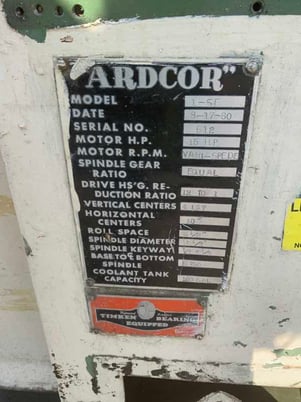 13 Stand, Ardcor #1-SF, Rollformer, 5-1/2" RollSpace, 15 HP - Image 7