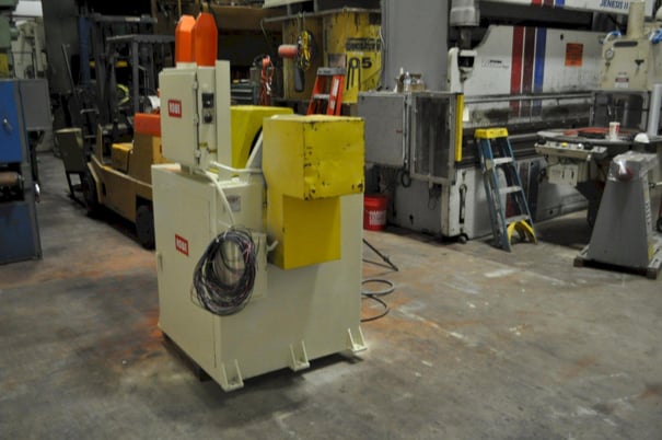 10000 lb. Rowe #10030-DSL, uncoiler, 38" mandrel, 72" outside dimensions, 17"-21" powered expansion, 4-arm - Image 5
