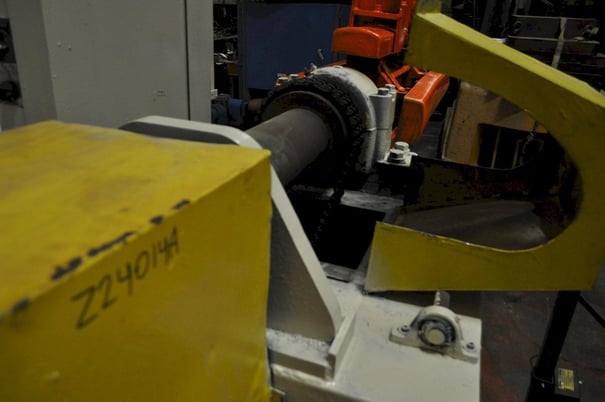 10000 lb. Rowe #10030-DSL, uncoiler, 38" mandrel, 72" outside dimensions, 17"-21" powered expansion, 4-arm - Image 9